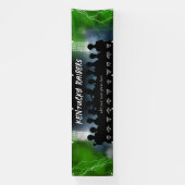Green Baseball Softball Dugout Banner Sportteam (Vertikal)