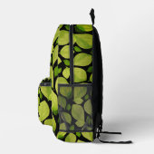Green Basil Leaves Hand drawn Pattern Bedruckter Rucksack (Rechts)