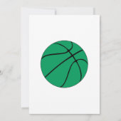 Green Basketball Coach Bestes je individuelles Fot Dankeskarte (Rückseite)