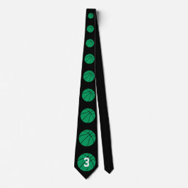 Green Basketball-Coach/Spieler mit eigener Nummer/ Krawatte