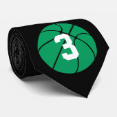 Green Basketball-Coach/Spieler mit eigener Nummer/ Krawatte (Gerollt)