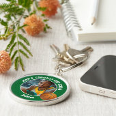 Green Basketball Player Photo High School Spirit Schlüsselanhänger (Seite)