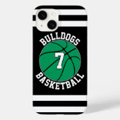 Green Basketball Team Name Player Number Custom Case-Mate iPhone Hülle (Rückseite)