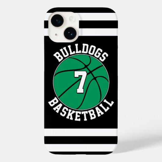 Green Basketball Team Name Player Number Custom Case-Mate iPhone Hülle (Rückseite)