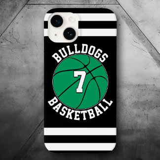 Green Basketball Team Name Player Number Custom Case-Mate iPhone 14 Hülle