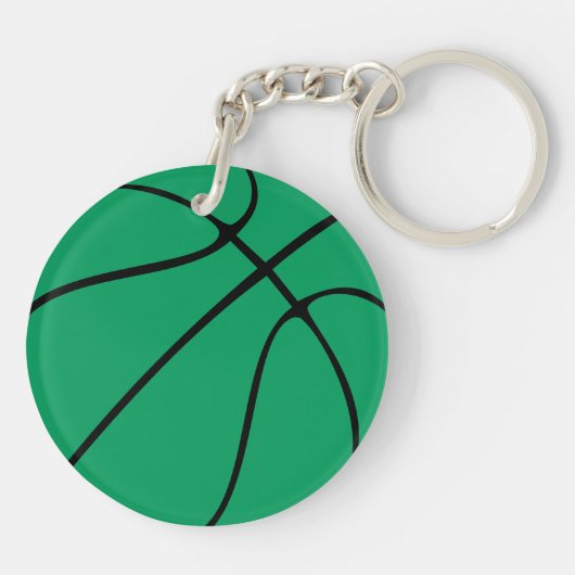 Green Basketball Team Spieler Jersey Nummer Keyrin Schlüsselanhänger (Rückseite)