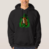 Green Basset Hound shamrock on St Patricks Day Bas Hoodie (Vorderseite)
