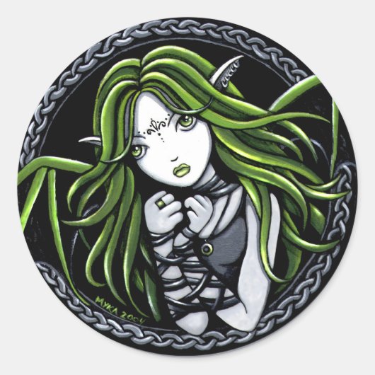 "Green Bat" 3" Rundkleber Runder Aufkleber (Vorderseite)