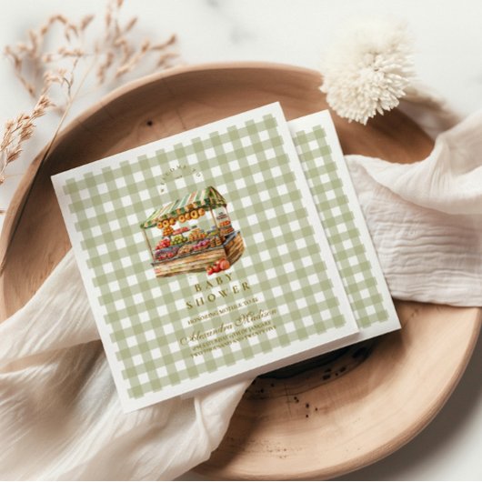 Green Bauern Market Baby Dusche Serviette