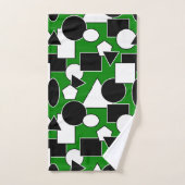 Green Bauhaus Collage Badhandtuch Set (Handtuch)
