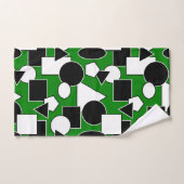 Green Bauhaus Collage Badhandtuch Set (Handtuch)