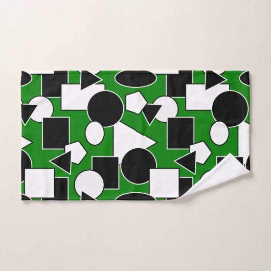 Green Bauhaus Collage Badhandtuch Set (Handtuch)