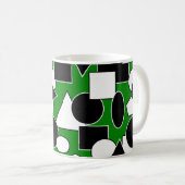 Green Bauhaus Collage Coffee Tasse (VorderseiteRechts)