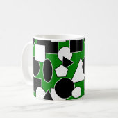Green Bauhaus Collage Coffee Tasse (Vorderseite Links)