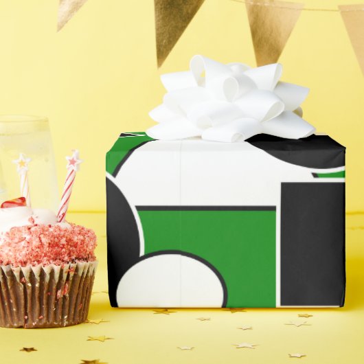 Green Bauhaus Collage Geschenkpapier (Geburtstagsparty)