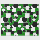 Green Bauhaus Collage Geschenkpapier (Flach)