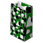 Green Bauhaus Collage Kleine Geschenktüte (Rückseite Schrägansicht)