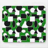 Green Bauhaus Collage Mousepad (Vorne)