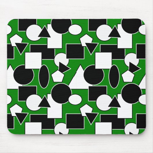 Green Bauhaus Collage Mousepad (Vorne)