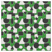 Green Bauhaus Collage Stoff (Nahaufnahme)