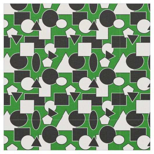 Green Bauhaus Collage Stoff (Nahaufnahme)