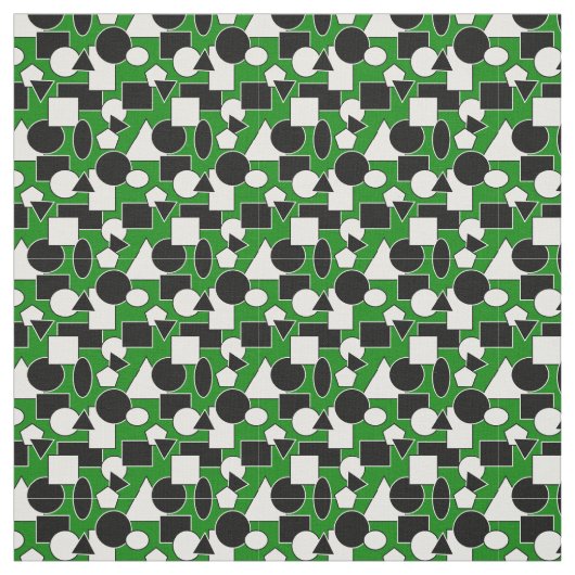 Green Bauhaus Collage Stoff (Muster)