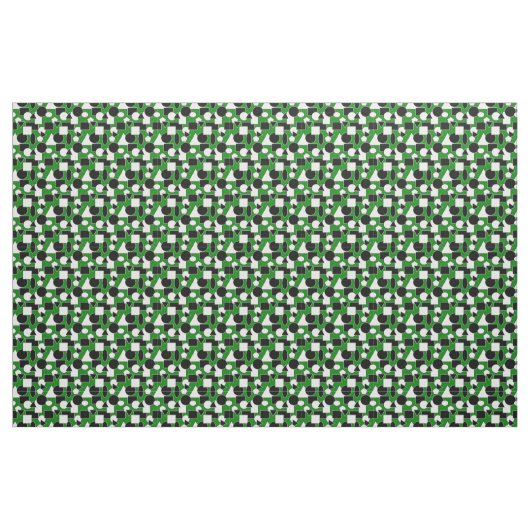 Green Bauhaus Collage Stoff (Fat Quarter (45,7 x 55,9 cm))