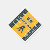 Green Bay Football Fan Paper Napkin Serviette (Ecke)