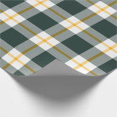 Green Bay Football Kariert Wrapping Paper Geschenkpapier (Ecke)