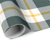 Green Bay Football Kariert Wrapping Paper Geschenkpapier (Rolleneckpunkt)