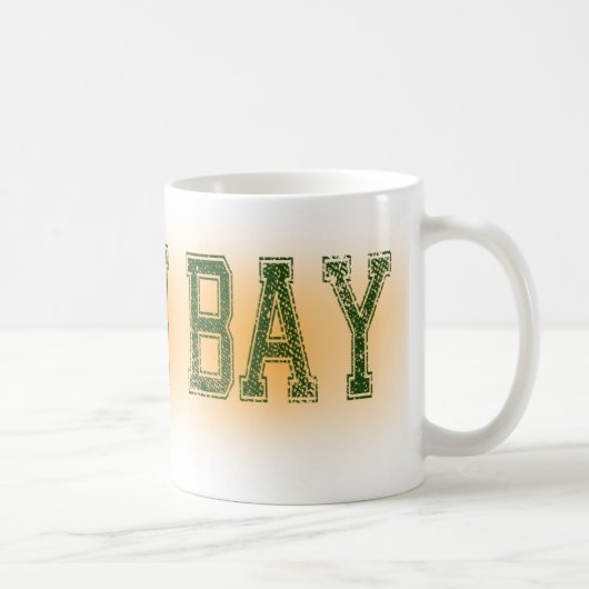 Green Bay-Grün und GoldSchmutz Kaffeetasse (Rechts)