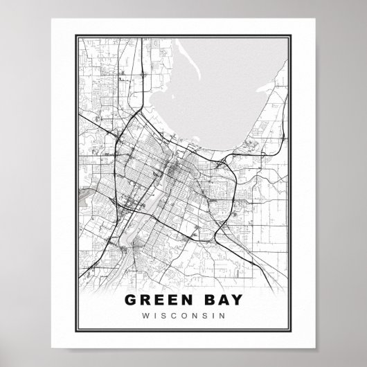 Green Bay Map Poster (Vorne)