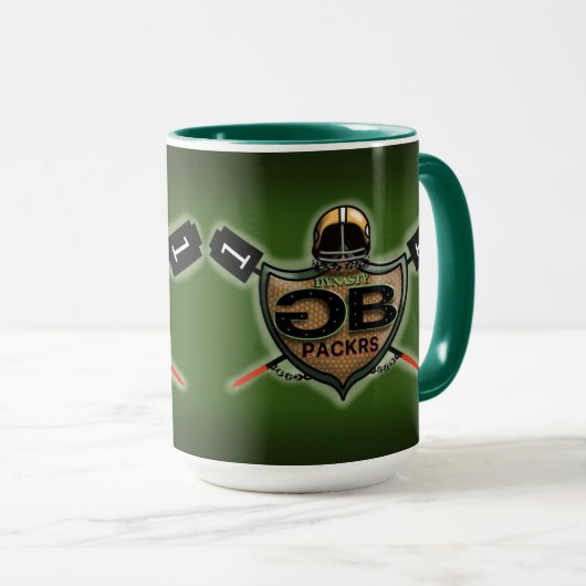 GREEN BAY PACK by Slipperywindow Tasse (VorderseiteRechts)