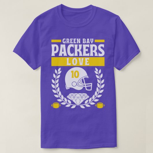 Green Bay Packers Liebe 10 Edition T-Shirt (Design vorne)