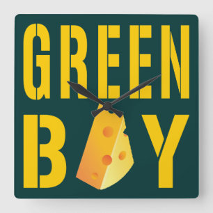 Green Bay Quadratische Wanduhr