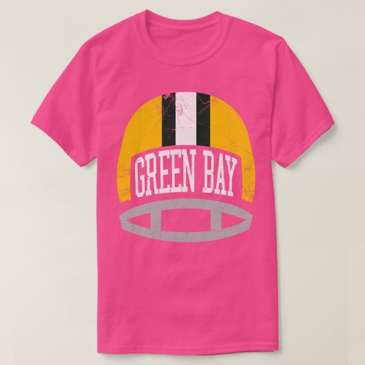 Green Bay Retro Helmet Green T-Shirt (Design vorne)