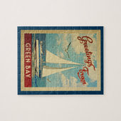 Green Bay Sailboat Vintage Travel Wisconsin Puzzle (Horizontal)