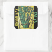 GREEN BAY SATIVA QUADRATISCHER AUFKLEBER (Tasche)