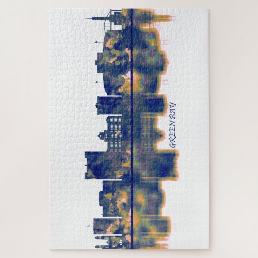 Green Bay Skyline Puzzle (Vertikal)