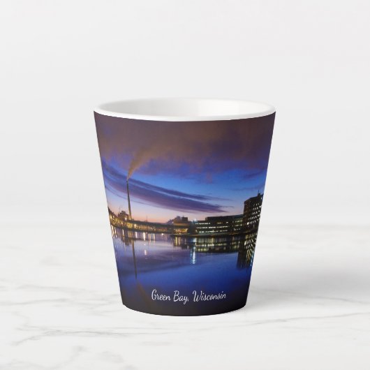 Green Bay Wisconsin Latte Tasse (Vorderseite)