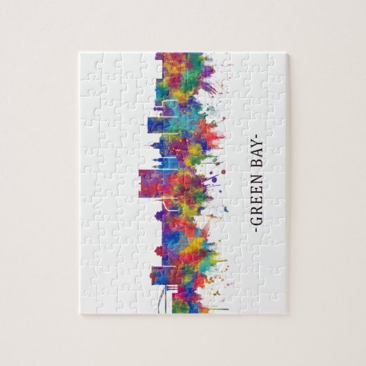 Green Bay Wisconsin Skyline Puzzle (Vertikal)