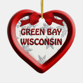 Green Bay Wisconsin Weihnachtsschmuck im Herzen