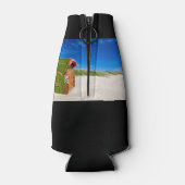 Green Beach chair at the North Sea Flaschenkühler (Rückseite)