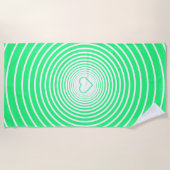 Green Beach Handtuch mit Herz - Farben auswählen (Vorderseite)