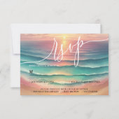 Green Beach Summer Sun Wasserfarbe Elegante UAWG RSVP Karte (Vorderseite)