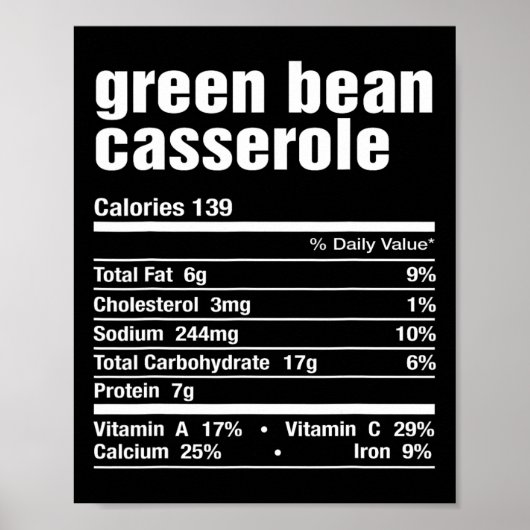 Green Bean Cerole Funny Erntedank Weihnachtsmatte Poster (Vorne)