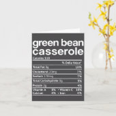Green Bean Cerole Nutrition Facts Funny Thanksg Karte (Gelbe Blume)