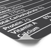 Green Bean Cerole Nutrition Facts Funny Thanksg  Poster (Ecke)