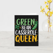 Green Bean Cerole Queen Kitchen Funny Thanksgiving Karte (Gelbe Blume)