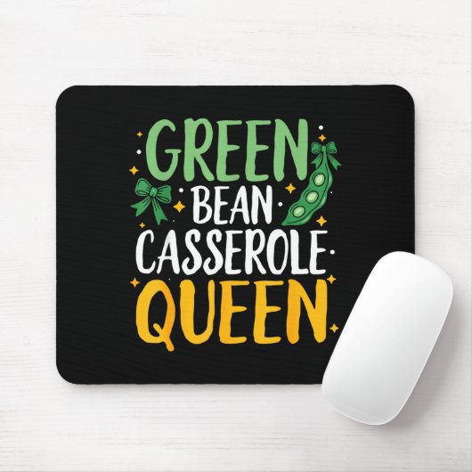 Green Bean Cerole Queen Kitchen Funny Thanksgiving Mousepad (Mit Mouse)